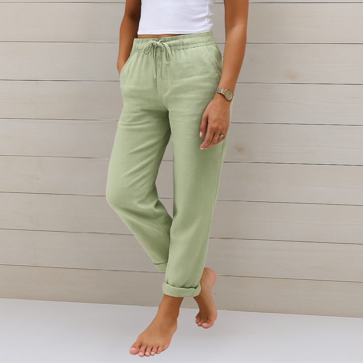Allison – Luxury Cotton-Linen Tailored Pants