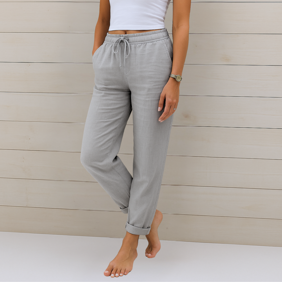 Allison – Luxury Cotton-Linen Tailored Pants