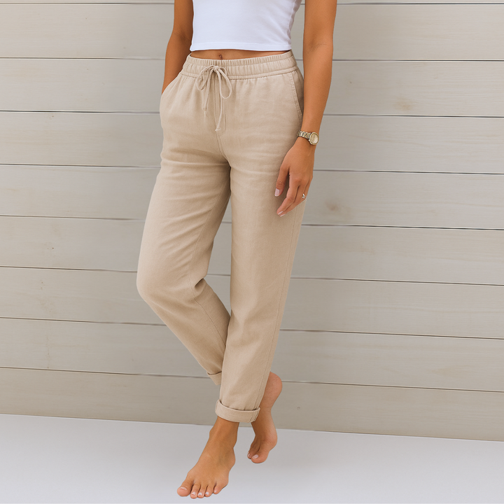 Allison – Luxury Cotton-Linen Tailored Pants