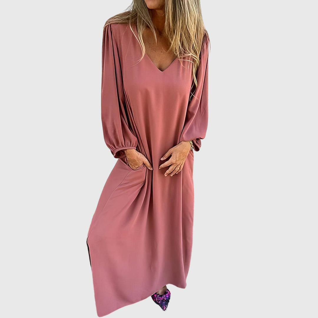 Carol™ - Long Boho Chic Dress with Pockets