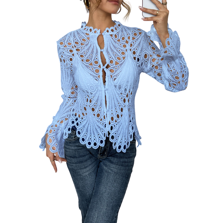 SARAH™ – Modern Blouse with Hollow Details