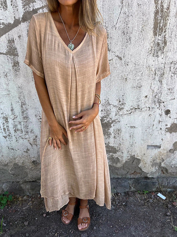 Marisol™ | Loose Dress with V-Neck