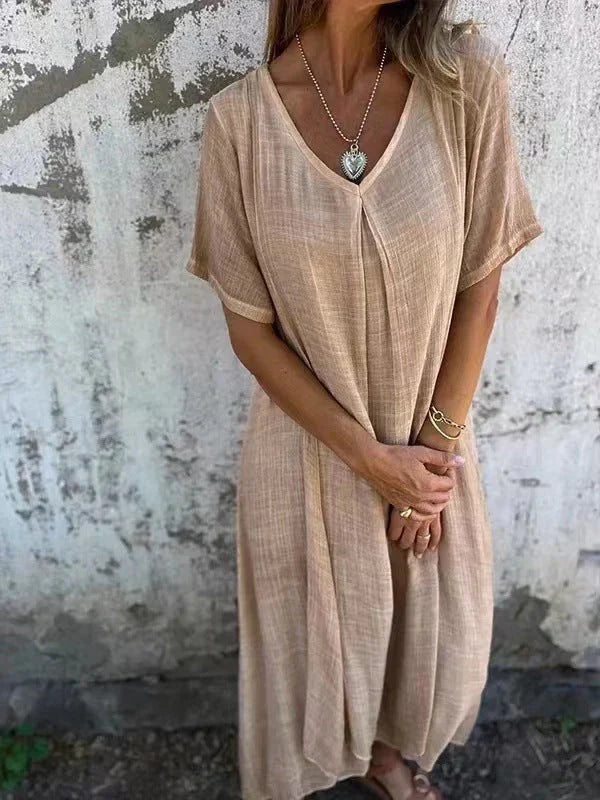 Marisol™ | Loose Dress with V-Neck