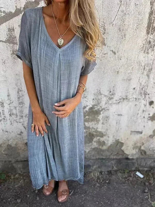 Marisol™ | Loose Dress with V-Neck