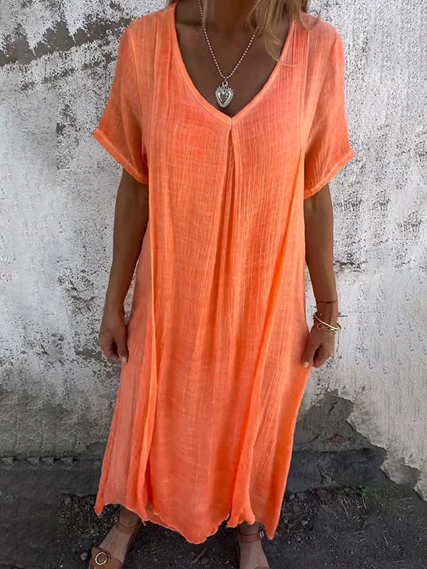 Marisol™ | Loose Dress with V-Neck