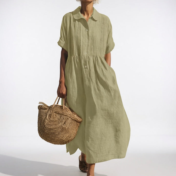 Lysandra™ — Fluid Summer Shirt Dress