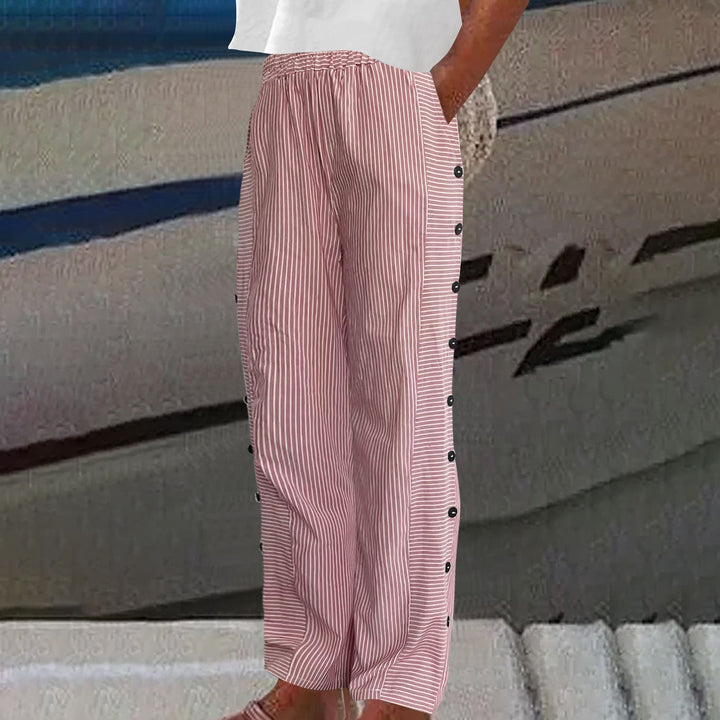 Vienne – Striped Button Pants