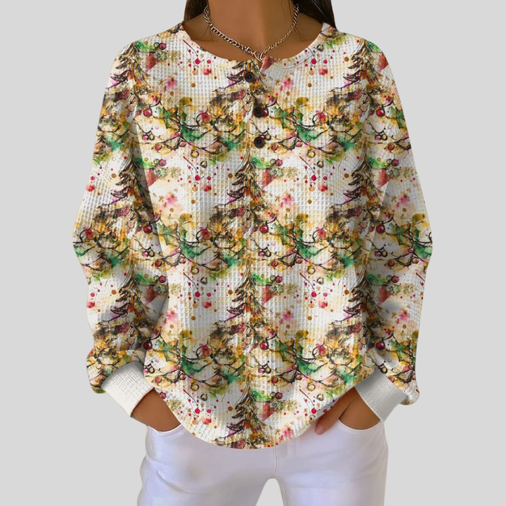 Mille | Soft Christmas Tree Pattern Sweater