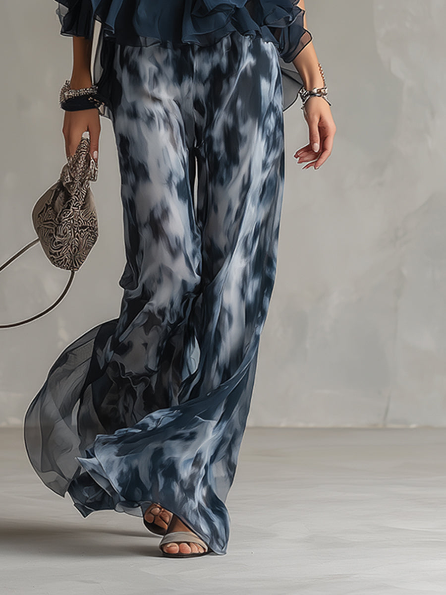 Elara Elegant Flowing Top & Wide-Leg Trouser Set